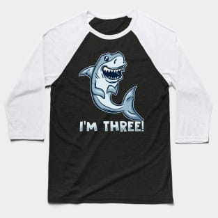 I'm Three - Shark Boy 3rd Birthday T-Shirt Baseball T-Shirt